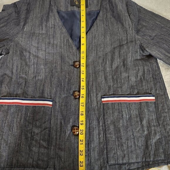 Salon De Magni Blue Blazer (Denim) Jacket See Pictures For Size Estimate - Picture 11 of 14